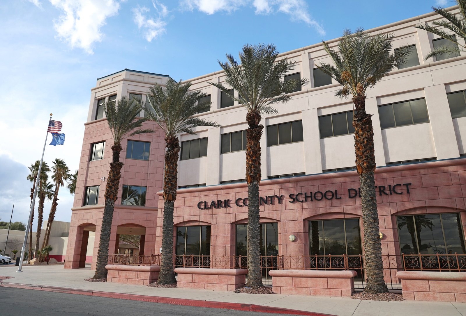 Clark County School District Administrative Center is shown Monday, Feb. 27, 2023, in Las Vegas (Ronda Churchill/Nevada Current)