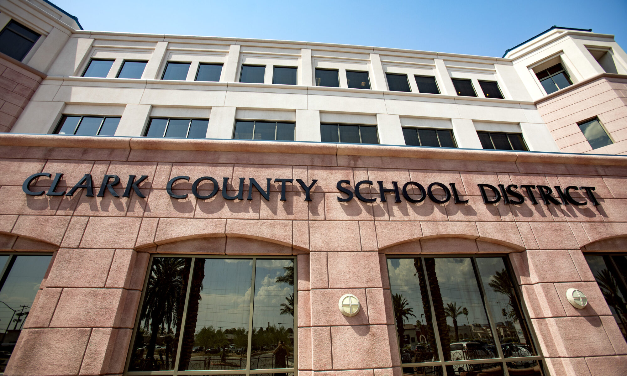 The Clark County School District Administrative Center is seen on Friday, July 27, 2018. (Jeff Scheid/The Nevada Independent)